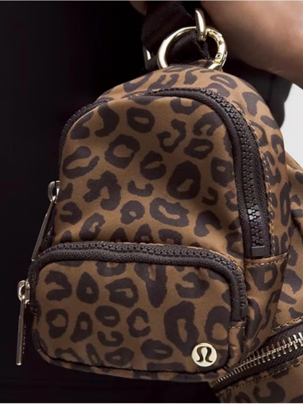 lululemon athletica Leopard Print Mini Backpack in Brown and Black (Sold Out)